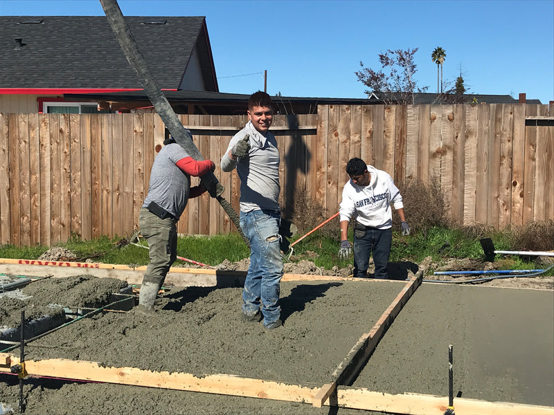 Pour concrete in a Wafflemat foundation with ease using 20% less concrete means 20% less work and 20% less time spent!