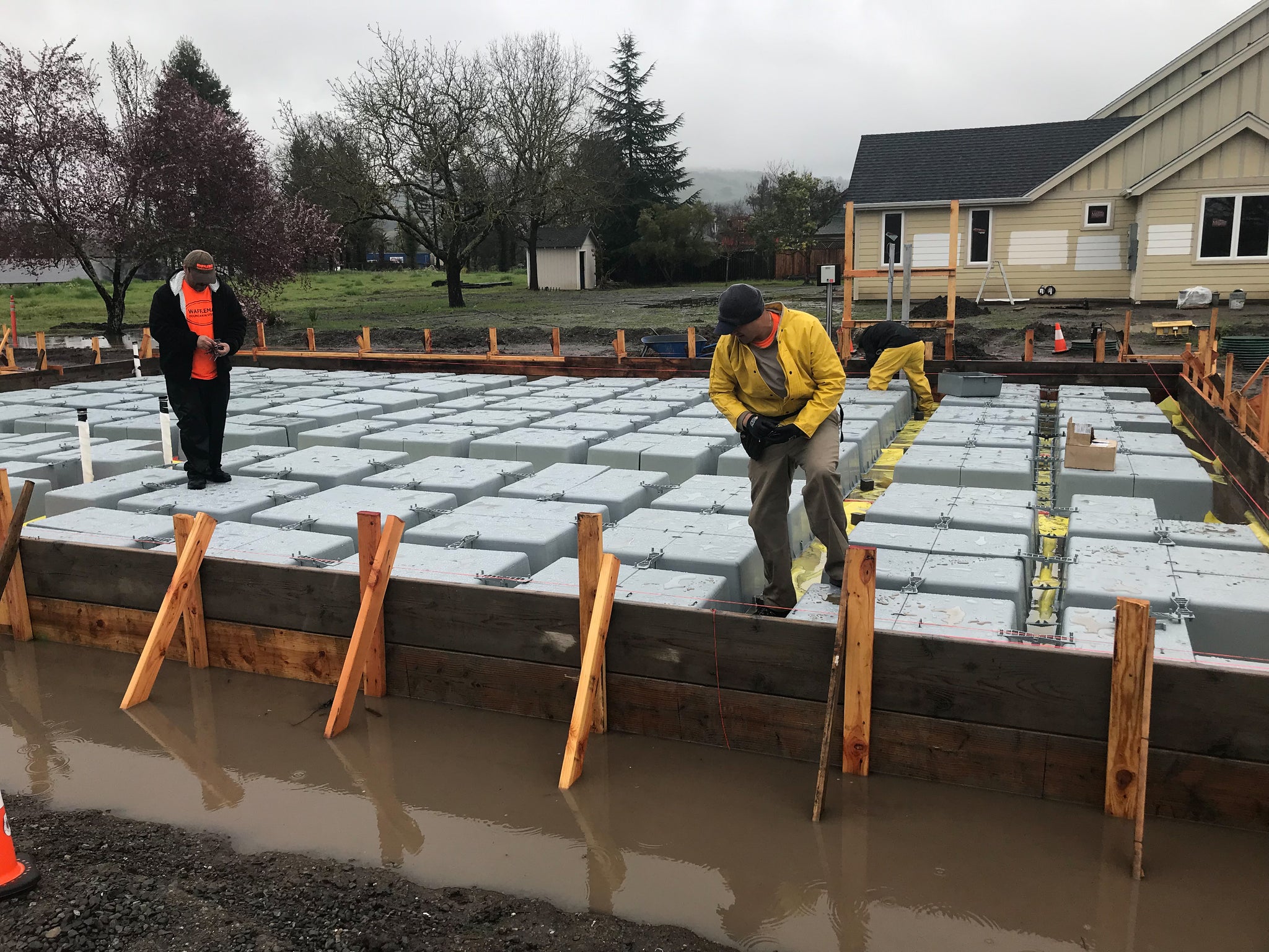 The Waffle Slab Foundation soultion by Wafflemat is the only foundation that can be built in any weather conditions with no delays featuring superior waffle slab reinforcement.